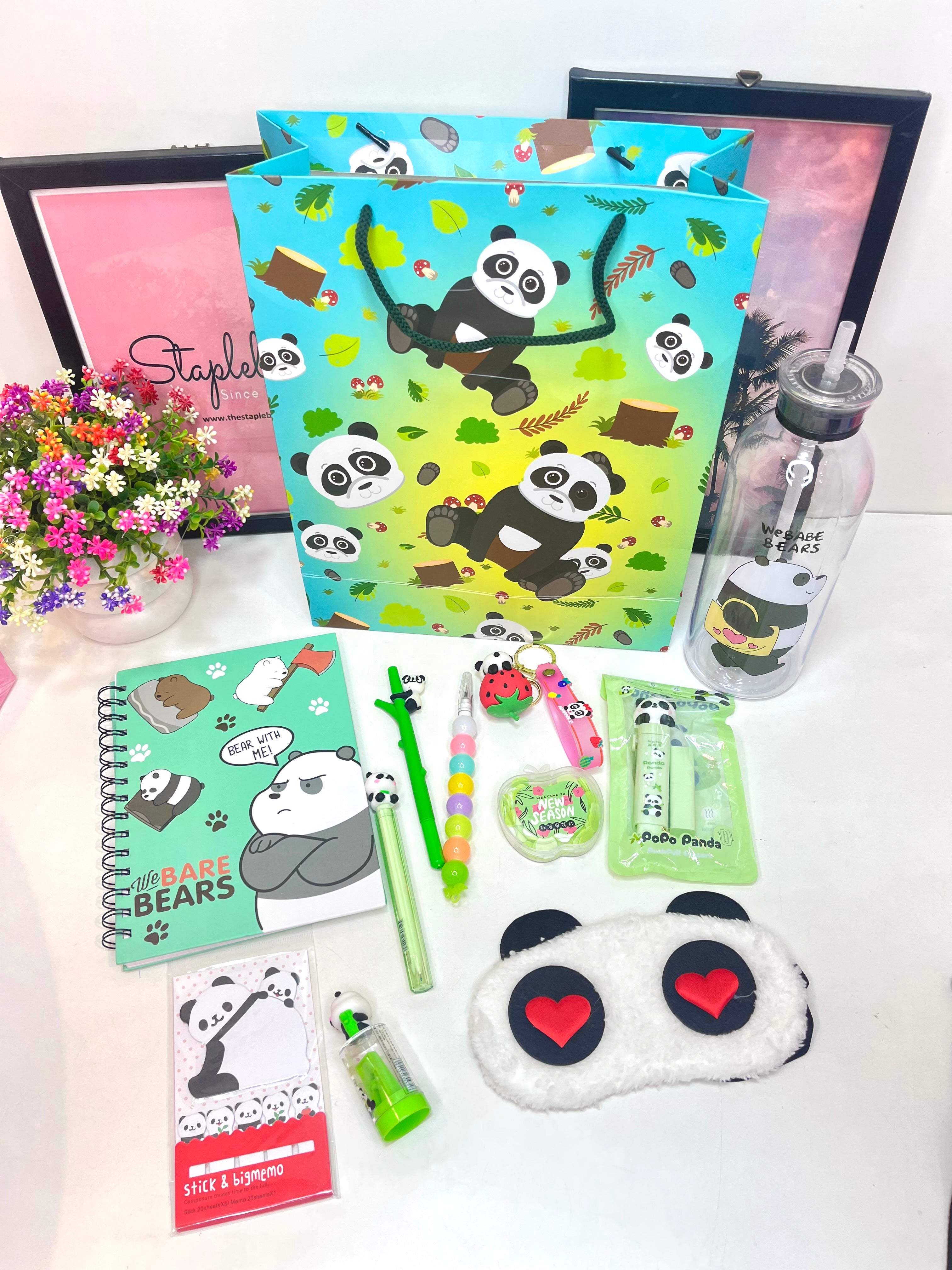 Set di 3 Buste per Alimenti - Snack Bags PANDA