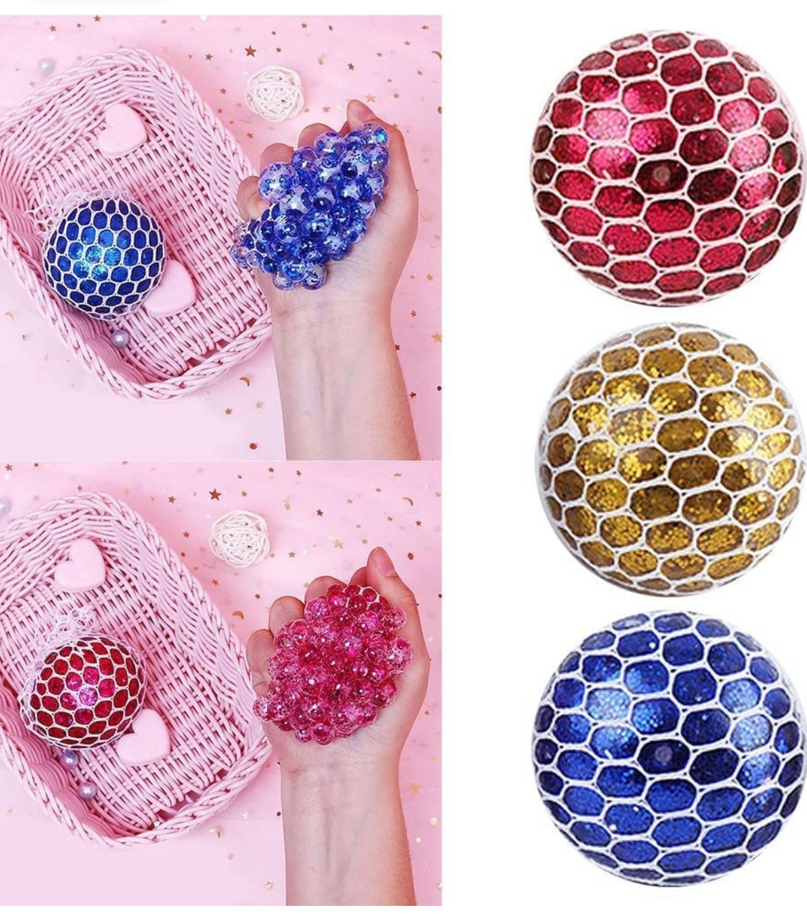 Squishy best sale glitter ball