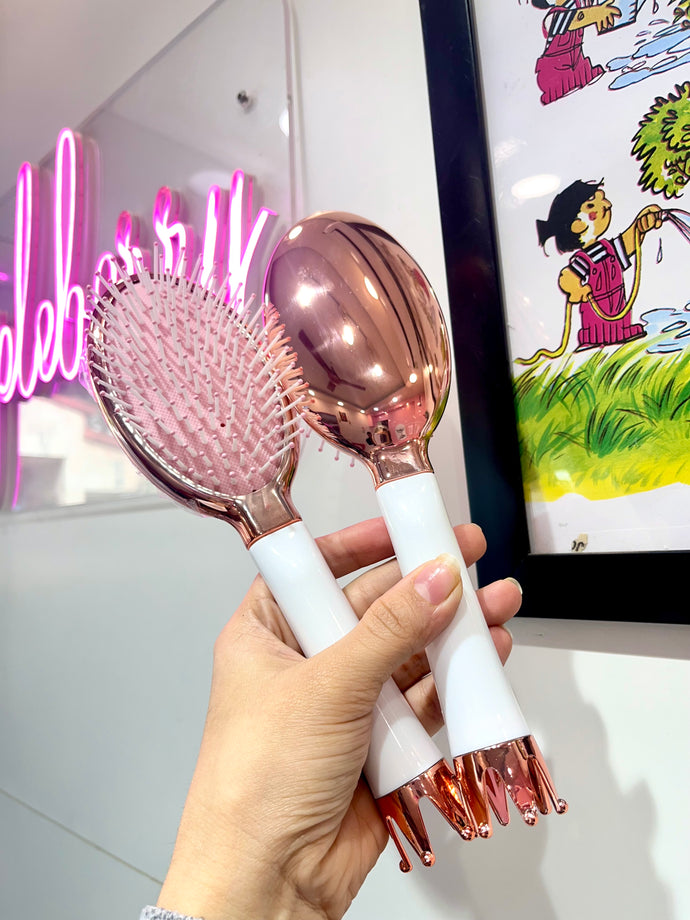 Crown Hair Brush | Queen Rosegold Hairbrush  (1pc)