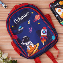 Load image into Gallery viewer, Reversible School Bag Combo Set | Reversible School Bag with Pouch Set | Reversible Bag with full combo set
