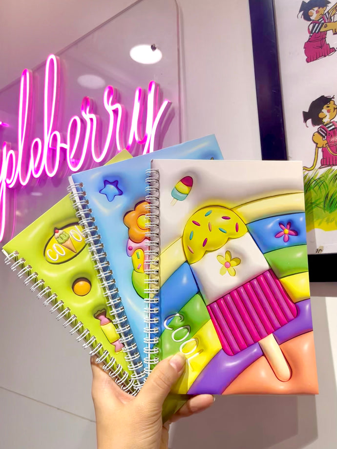 Icecream 3D Diaries | Quirky 3D Notebook (1pc)